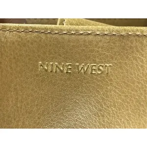 Nine West Vintage Shoulder Bag Tote Purse Tan Faux Leather Y2K Medium Double Str thumbnail 5