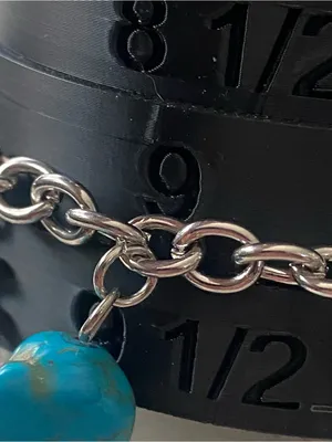6.5” To 9” Bracelet Coywboy Boot & Flower Faux Turquoise Chunks Western Cowgirl thumbnail 5