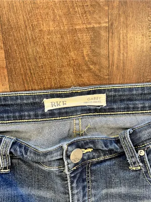 BKE Gabby Jeans Womens 30 Blue Curvy Fit High Rise Stretch Ankle Skinny Raw Hem thumbnail 2