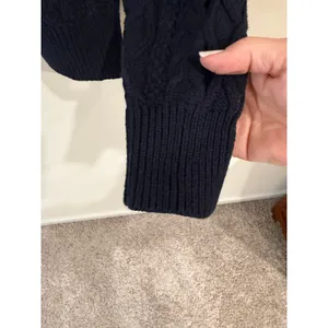 J.Crew Mercantile Cable Knit Crew Neck Pullover Sweater Blue Women's Size Medium thumbnail 3