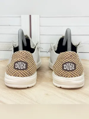 Hey Dude Wendy Chambray Woven Loafers Java Beige Women 8 Casual Streetwear thumbnail 6