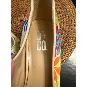Tropical Peep Toe Platform Pumps Hawaiian‎ Leaf Print Multicolor Heels Size 9M thumbnail 10
