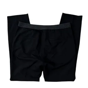 ZARA BASIC Collection Black trousers zip hem Back stripe straight leg size Lg The ZARA BASIC Collection Black trousers are stylish dress pants in size L with a zip hem feature and back stripe accents. Made from a fabric blend of blended polyester, these pants have a straight leg style and pockets for added convenience. Perfect for casual occasions in the summer, fall, and spring, these trousers are machine washable for easy care. The black pants with stripes offer a city-inspired theme, making them a versatile and chic addition to any woman's wardrobe. thumbnail 5