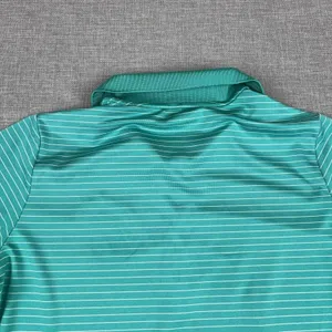 Nike Golf Polo Shirt Womens Medium Green Striped‎ Dri-FIT Quicken Loans National thumbnail 14