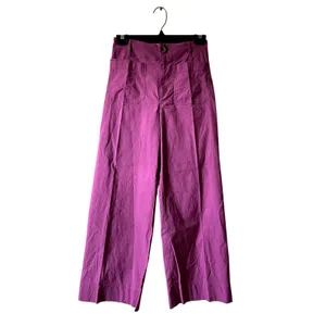 Maeve Anthropologie The Colette Pants Pink Size 25 Viscose Linen Cotton thumbnail 2