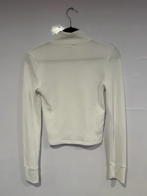 White mock neck American Eagle long sleeve‎ shirt thumbnail 3
