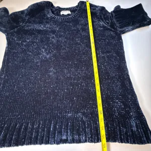Orvis Womens Navy Blue Chenille Crew Neck Long Sleeve Soft Knit Sweater XL thumbnail 8