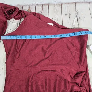 Cynthia & Sahar‎ *Flawed* Mermaid Dress with Slight Train in Cabernet CS108 XL thumbnail 10