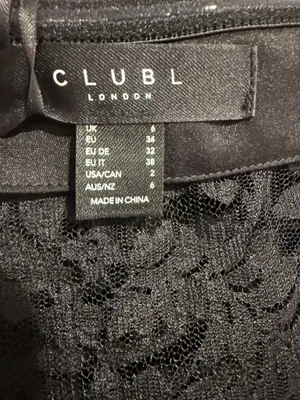 Club L London Black Lace And Satin Bandeau Maxi Dress US 2 NWT Coquette LBD thumbnail 7
