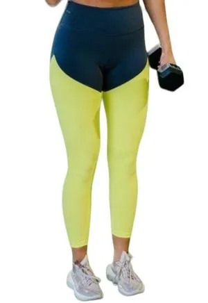 Zyia Active Neon Yellow Parallel Luxe Hi-Rise 7/8 24 Inch Leggings. Size… thumbnail 1