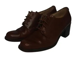 Joan & David Brown leather ankle boots sz 37.5 /7 thumbnail 1