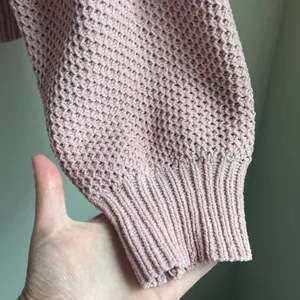 Hollister Easy Cozy Waffle Mock- Neck Sweater (Sz S) Dusty Pink Rose Chenille thumbnail 6