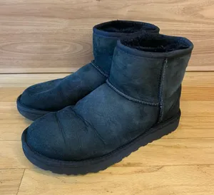 UGG Classic Mini Black Boots - Size 8 thumbnail 1