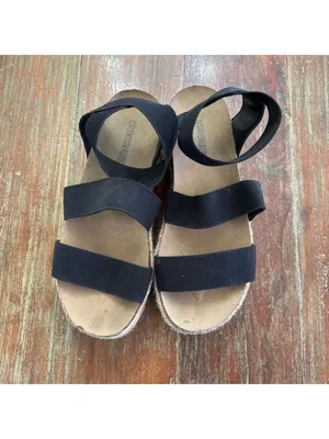 CUSHIONAIRE Mandy Black Elastic Espadrille Platform Sandals - Women’s Size 7 thumbnail 5