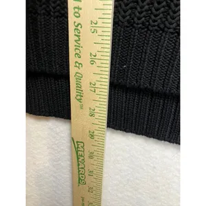 Lauren Ralph Lauren Black Cable Knit Cotton Sweater‎ Women's Size Medium thumbnail 4