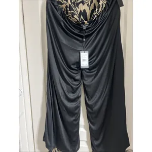 Adrianna Papell Women's Pleated Halter Too and‎ Pant Set Size M thumbnail 3