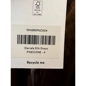 Reformation Daniela Silk Maxi Dress Pinecone Brown size 4 C0 thumbnail 6