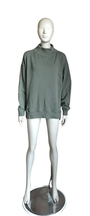 Aerie Green Mock Neck Sweatshirt thumbnail 1