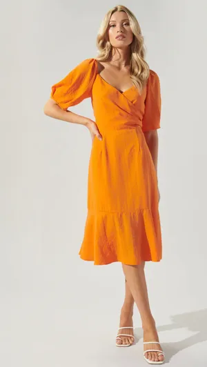 Sugar Lips Orange Tie Dress thumbnail 1