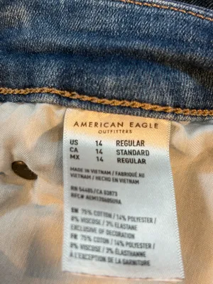 American Eagle Outfitters Women's Medium Blue High-Rise Skinny Jeans thumbnail 4
