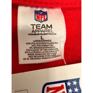NFL Team Apparel Kansas City Chiefs Red V-Neck Sweatshirt Womens Large NEW thumbnail 6
