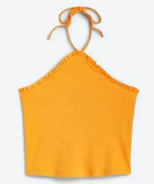 ZARA Cropped Halter Knit Top thumbnail 1