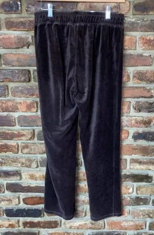 Westbound Brown Velour Flare Leg Track Sweat Pants Women's Size Medium thumbnail 6