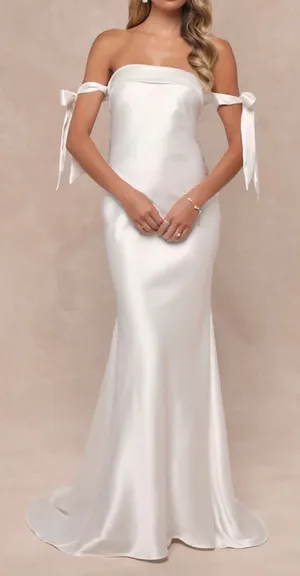 Lulus eternally loved Satin Dress Maxi thumbnail 1