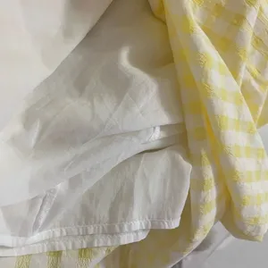 NWT ZARA Gingham Dress Yellow White XXLarge Beaded Open Back thumbnail 14