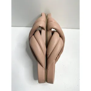 Steve Madden Sandals Womens Size 9 Nude Open Toe Crisscross Slip On‎ Slides thumbnail 8