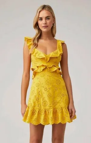 ASTR Eyelet mini Dress thumbnail 1