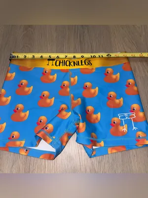 ChicknLegs Women’s Rubber Duck Pattern Athletic Shorts thumbnail 5