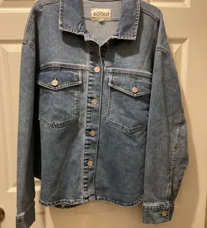 Edited Blue Denim Jacket for Women Size XL thumbnail 1