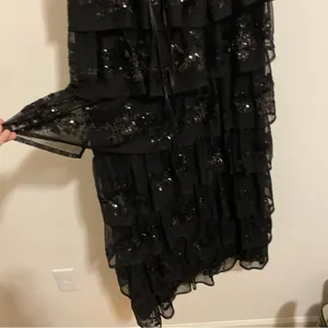 NWT Lulu's Definite Glamour Black Sequin Bustier Maxi Dress size Small thumbnail 11