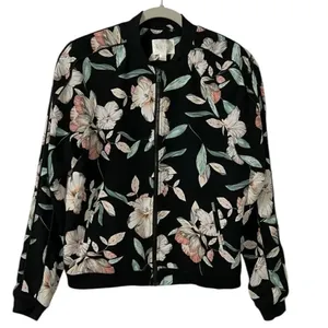 Decree Floral Print Bomber Jacket(Size Medium) thumbnail 1