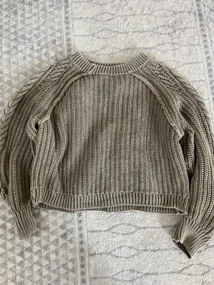 Free People Chunky Knit Sweater green thumbnail 3