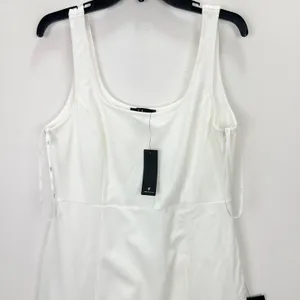 Lulus Always Admired White Sleeveless Mini Dress Ponte Stretch Knit XL NWT thumbnail 6