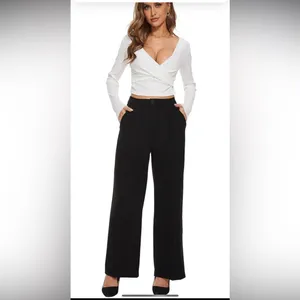 Black Wide Leg Trousers thumbnail 2