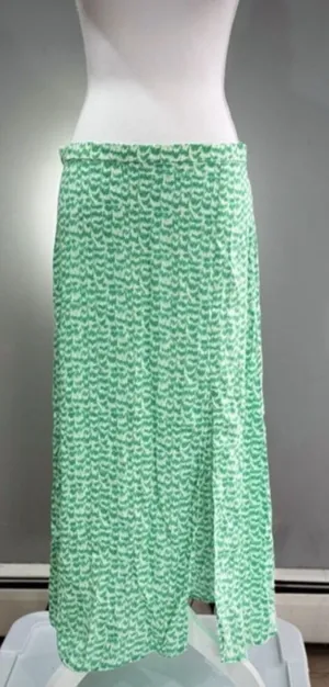CLEARANCE! Green H&M Patterned Maxi Skirt Size 10 NWT thumbnail 1
