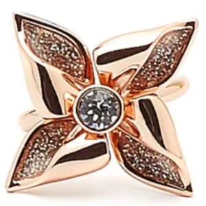 💕TED BAKER💕 Rose Gold Glitter Enamel Breeze Ring thumbnail 3