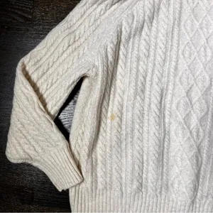 H&M Cream Cable Knit Cowl Neck Sweater thumbnail 8