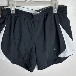 Nike‎ Dri-Fit Women Running Athletic Black/White Shorts size M thumbnail 4