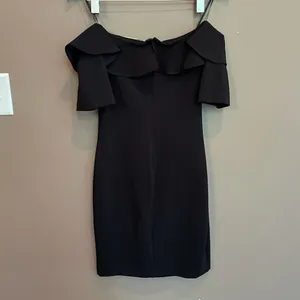Amanda Uprichard‎ Off Shoulder Sia Dress Black XS thumbnail 7