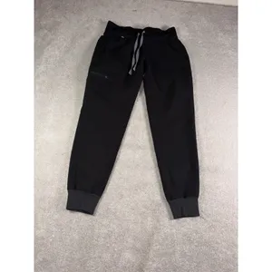 figs zamora jogger scrub pants xs pet Black Mid Rise thumbnail 3