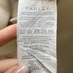 Varley Horton Side Zip Active Sweatshirt Oversized XS Ivory Cream Ribbed Flawed‎ thumbnail 10