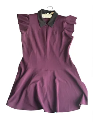 Tommy Hilfiger Size 14 Elegant Purple/Plum Dress with Black Collar‎ thumbnail 1