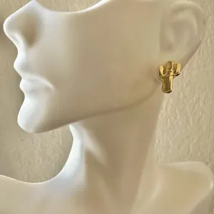 Sugar Rush Tarte dainty gold tone cactus stud earrings thumbnail 3
