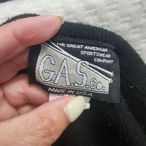 Vintage‎ G.A.S. Co. Women's Knitted Tank Top & Striped Crop Top Set Size S Black thumbnail 6