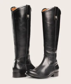 Frye Melissa Button Inside Zip Boots Black Riding Boots Women’s Size 6 thumbnail 3