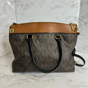 Michael Kors Aubrey Large Satchel Brown/Luggage women's bag shoulder purse‎ thumbnail 9